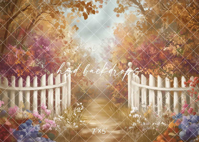 Autumn Garden Pathway (sweep options) - HSD Photography Backdrops