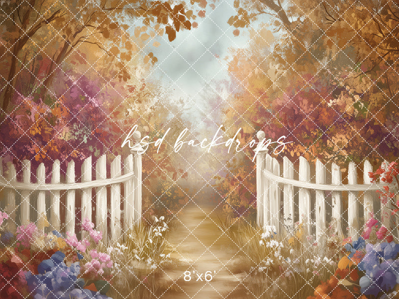 Autumn Garden Pathway (sweep options) - HSD Photography Backdrops