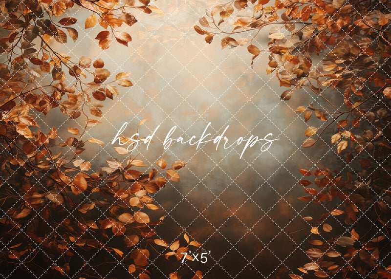 Golden Autumn Leaves (sweep options) - HSD Photography Backdrops