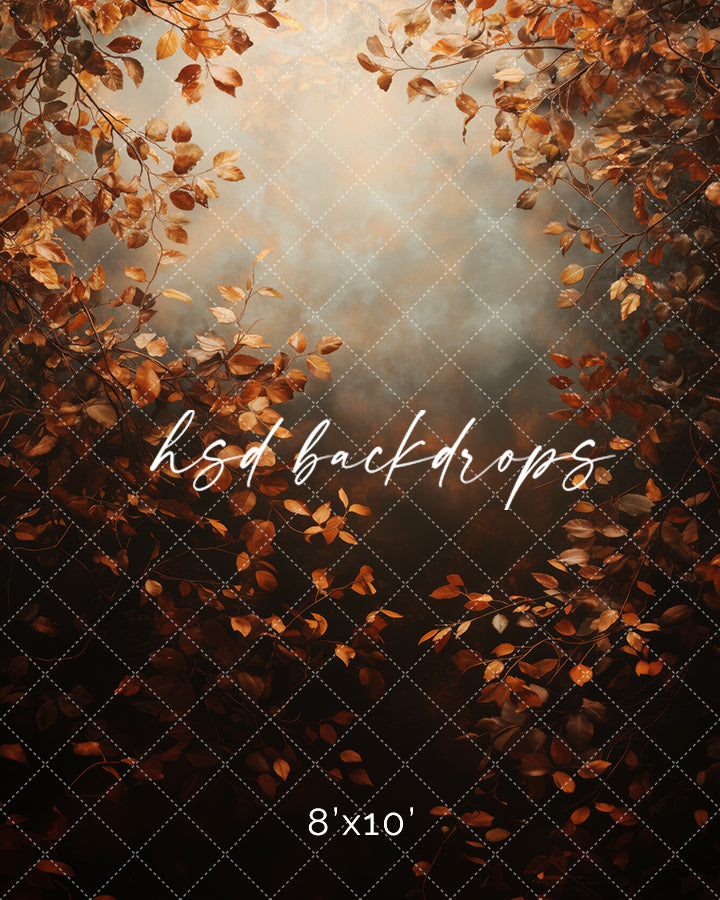 Golden Autumn Leaves (sweep options) - HSD Photography Backdrops