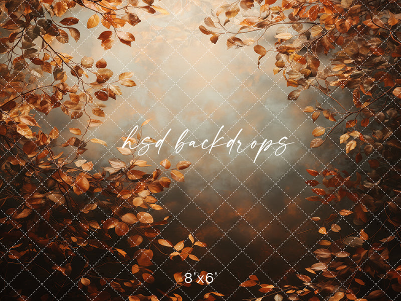 Golden Autumn Leaves (sweep options) - HSD Photography Backdrops