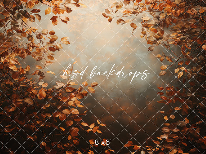 Golden Autumn Leaves (sweep options) - HSD Photography Backdrops