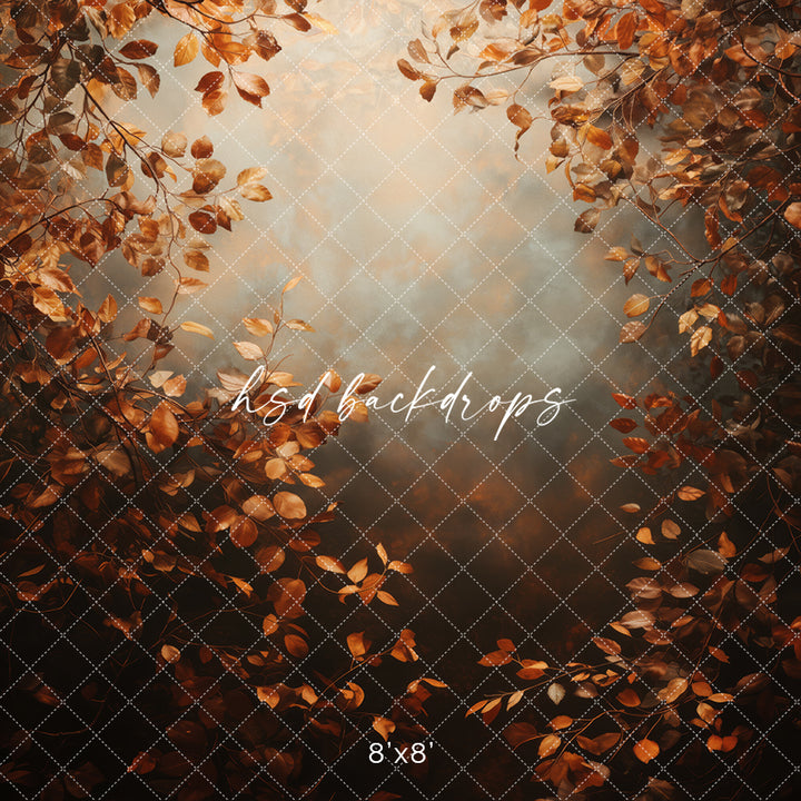 Golden Autumn Leaves (sweep options) - HSD Photography Backdrops