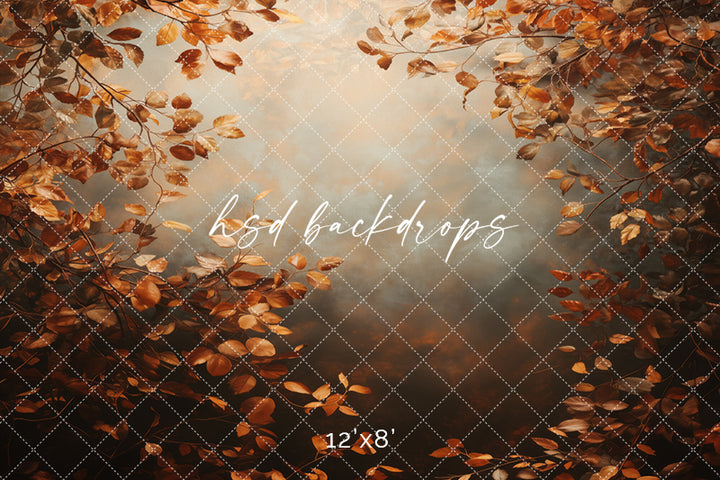 Golden Autumn Leaves (sweep options) - HSD Photography Backdrops