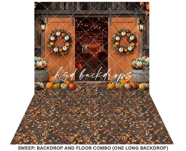 Fall Barn Doors (sweep options) - HSD Photography Backdrops