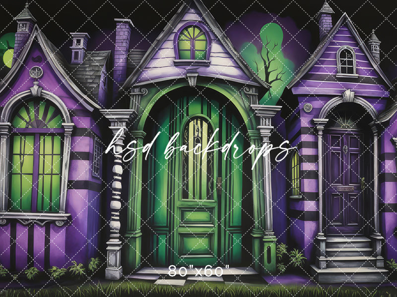 Ghost with the Most Door Holloween Photo Backdrop