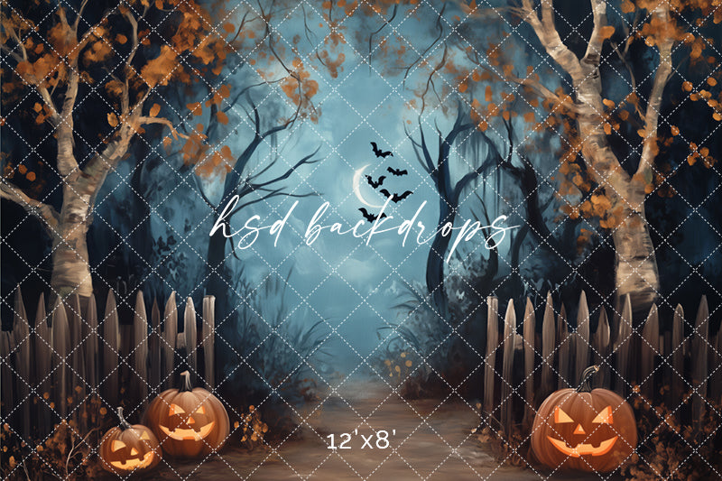 Halloween Forest Entrance - HSD Photography Backdrops