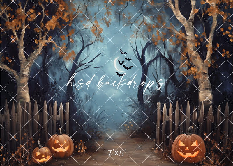 Halloween Forest Entrance - HSD Photography Backdrops