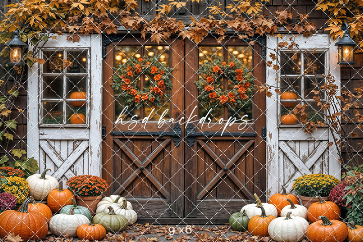 Bountiful Autumn Barn Doors (sweep options)