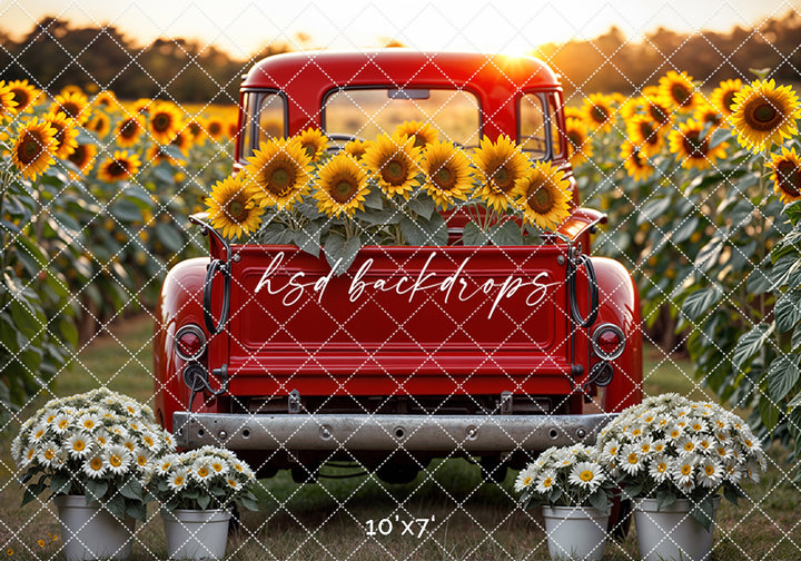 Sunset Sunflower Truck