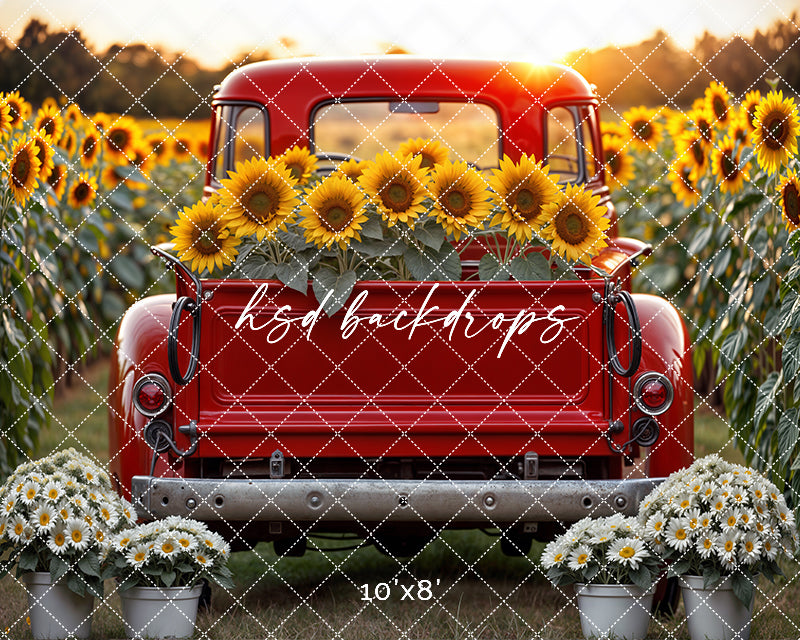 Sunset Sunflower Truck