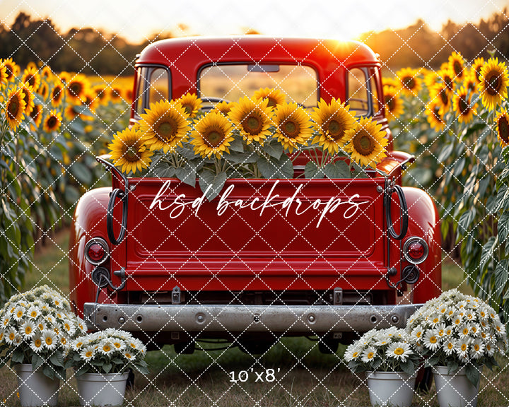 Sunset Sunflower Truck