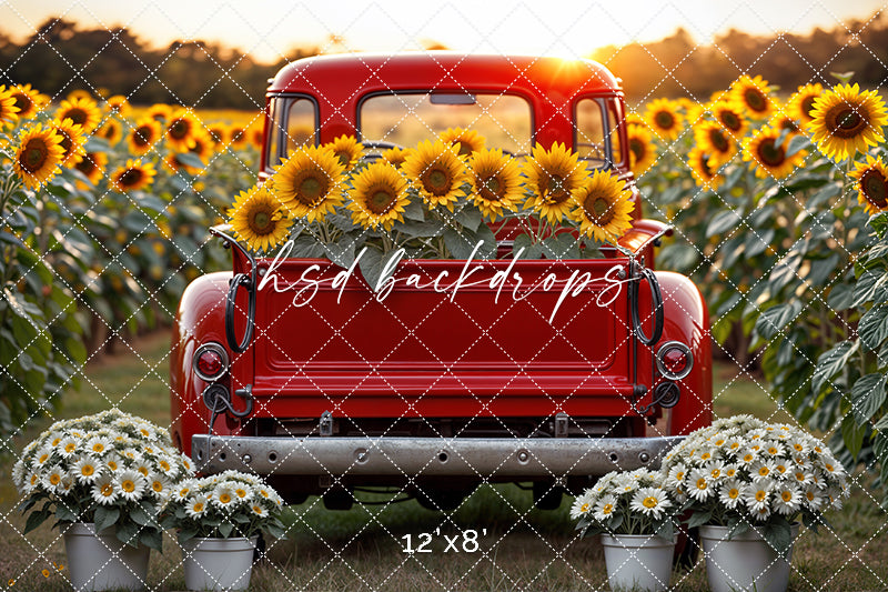 Sunset Sunflower Truck