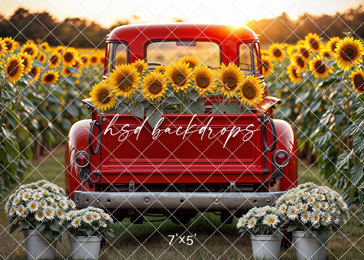 Sunset Sunflower Truck