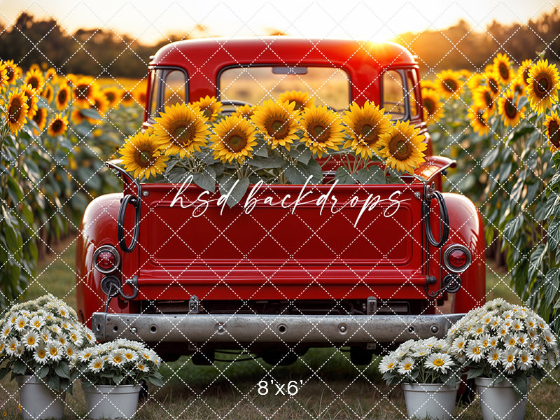 Sunset Sunflower Truck