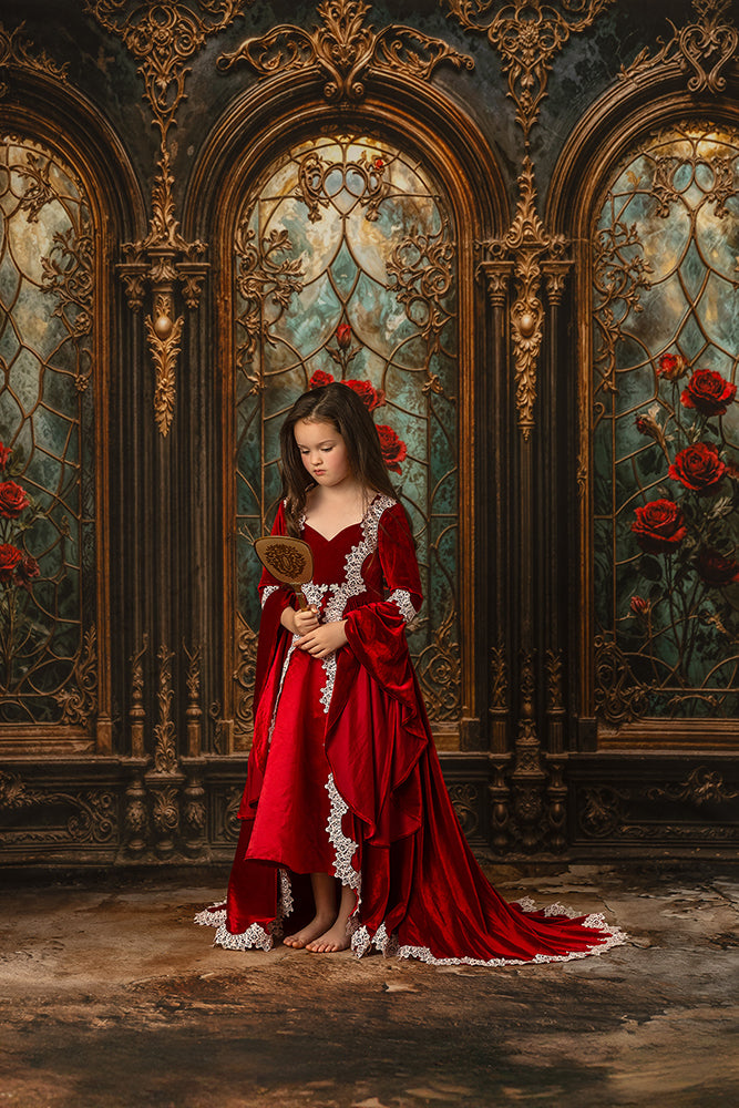 Midnight in the West Wing – Enchanted Rose Window Backdrop