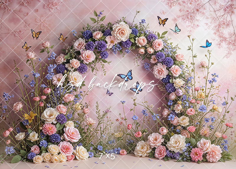 Butterfly Blooms Arch - HSD Photography Backdrops