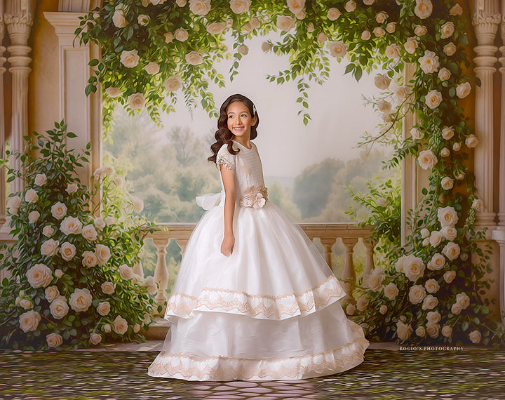 Romantic Roses Balcony - HSD Photography Backdrops