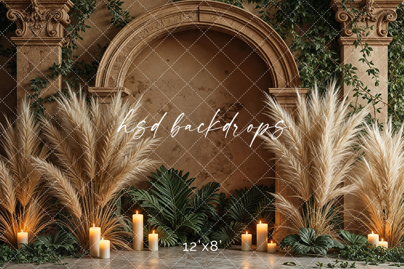 Tropical Boho Arch Wall - HSD Photography Backdrops