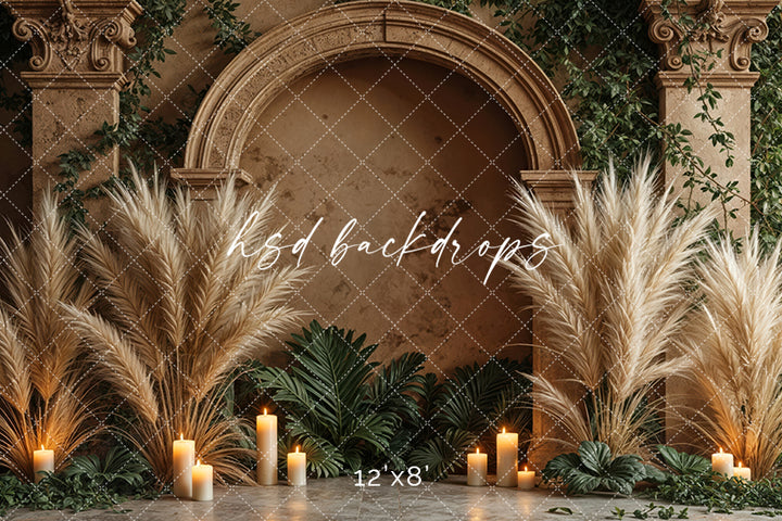 Tropical Boho Arch Wall - HSD Photography Backdrops