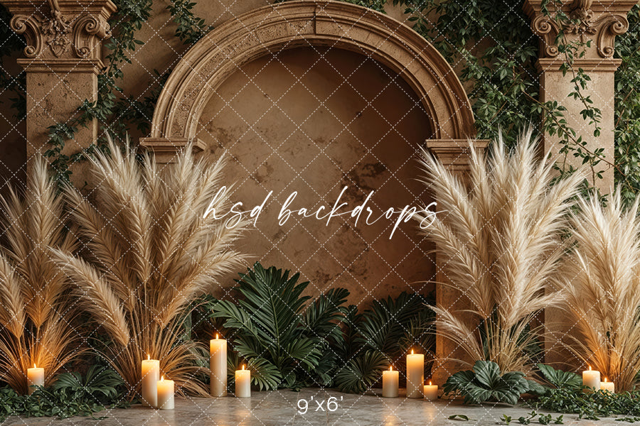 Tropical Boho Arch Wall - HSD Photography Backdrops