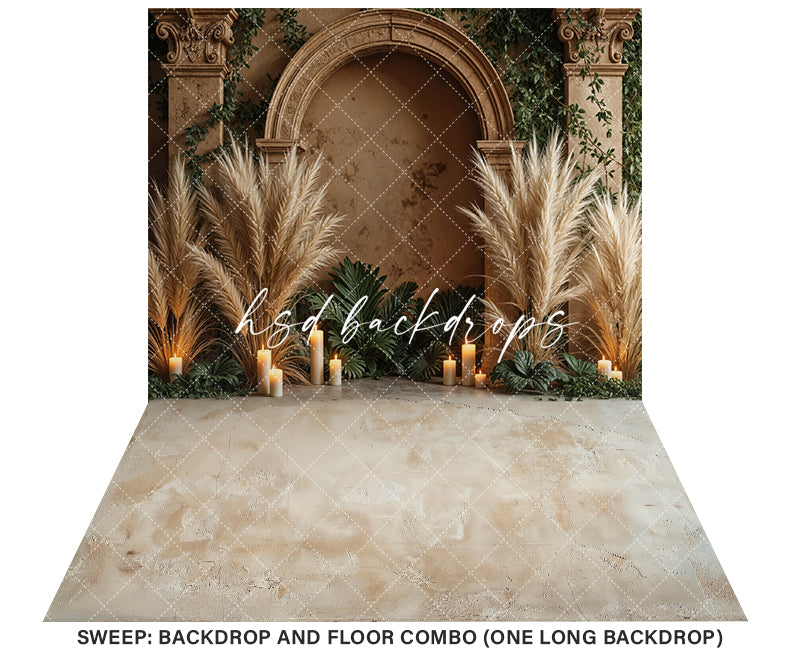 Tropical Boho Arch Wall - HSD Photography Backdrops