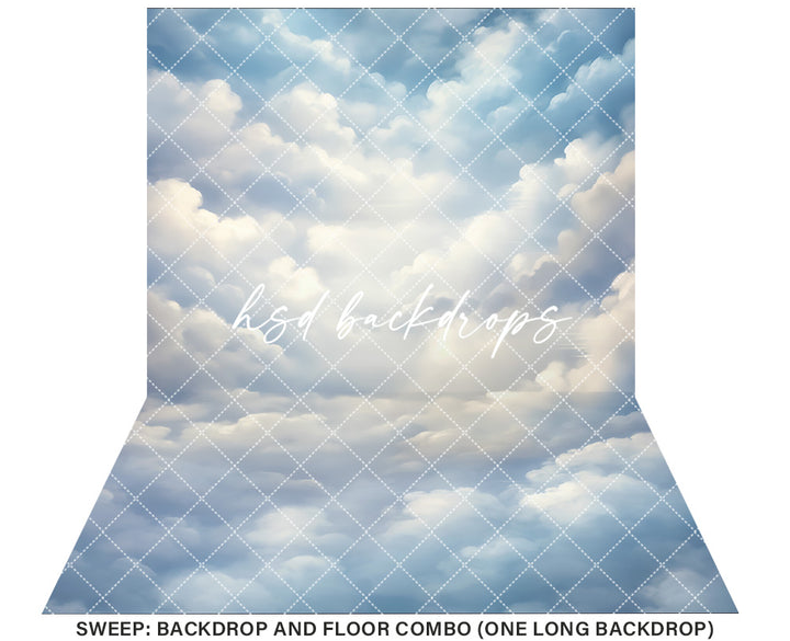 Cloudy Skies - Blue - HSD Photography Backdrops