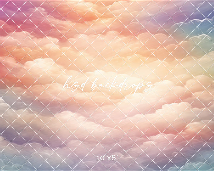 Cloudy Skies - Rainbow - HSD Photography Backdrops