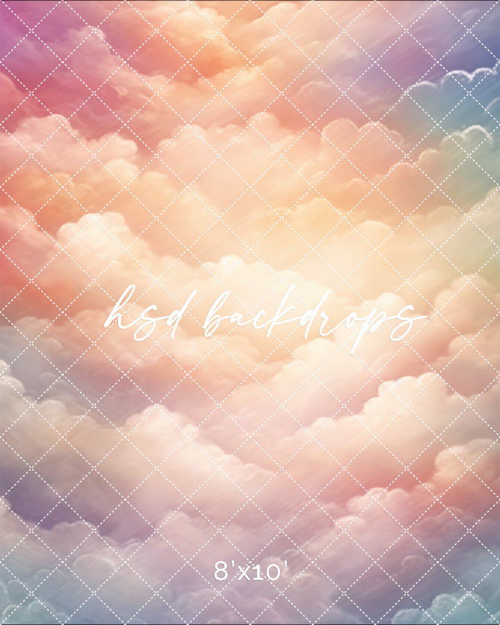 Cloudy Skies - Rainbow - HSD Photography Backdrops