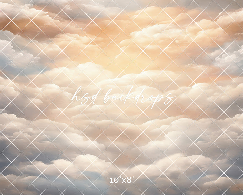 Cloudy Skies - Golden Hour - HSD Photography Backdrops