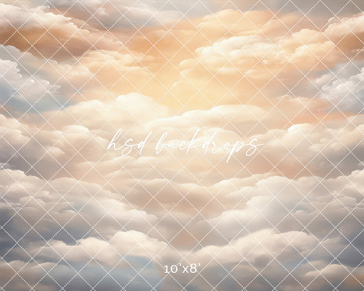 Cloudy Skies - Golden Hour - HSD Photography Backdrops