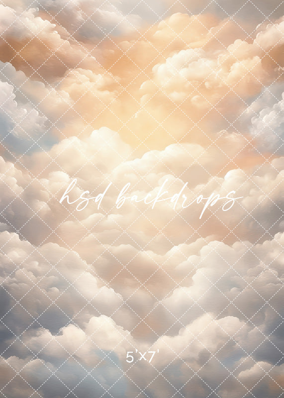 Cloudy Skies - Golden Hour - HSD Photography Backdrops