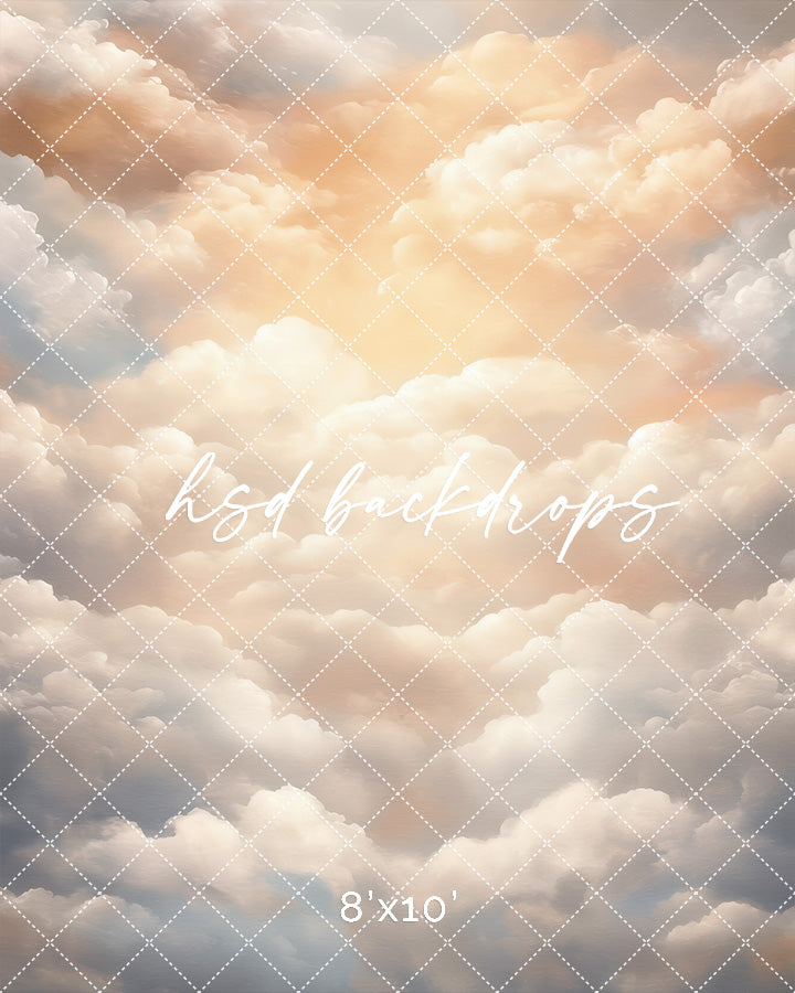 Cloudy Skies - Golden Hour - HSD Photography Backdrops