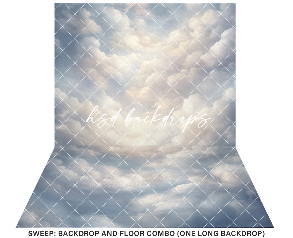 Cloudy Skies - Rain Clouds - HSD Photography Backdrops