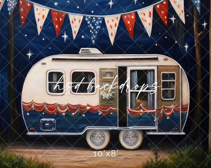 4th of July Camper - HSD Photography Backdrops