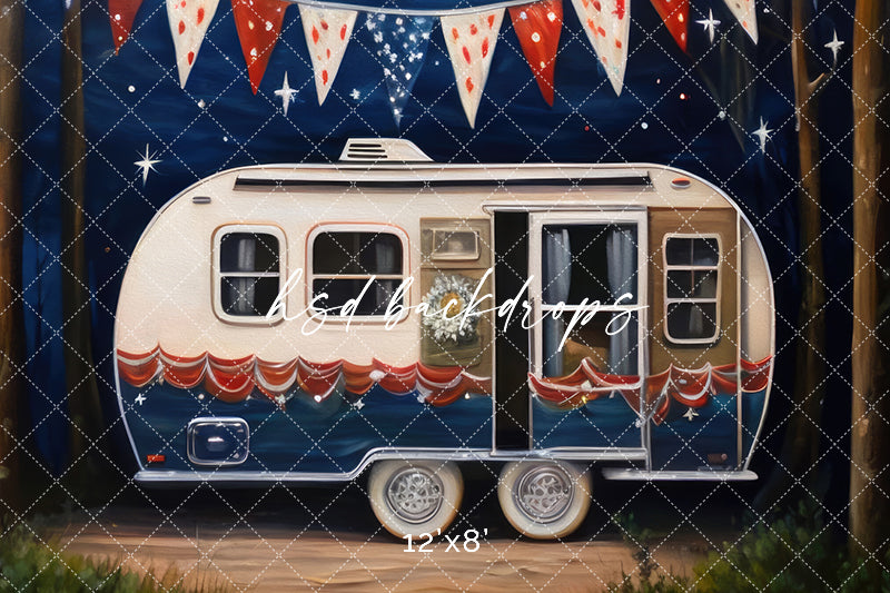 4th of July Camper - HSD Photography Backdrops