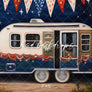 Patriotic 4th of July Camper Photo Backdrop