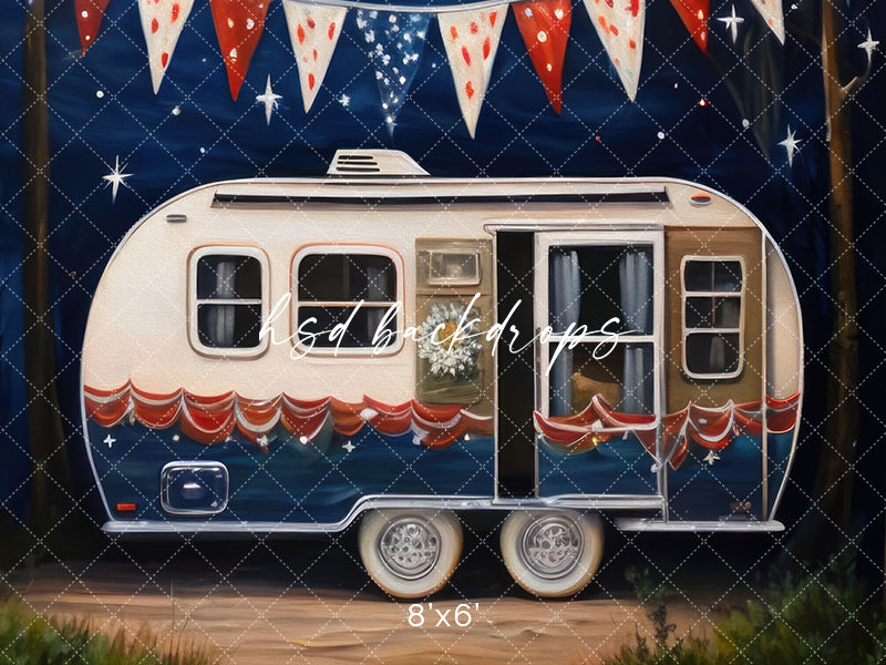 4th of July Camper - HSD Photography Backdrops