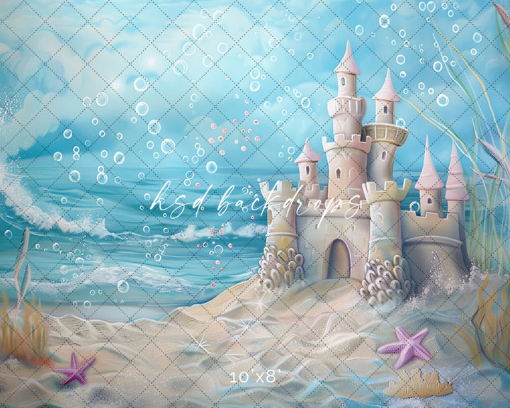 Sand Castle by the Sea - HSD Photography Backdrops