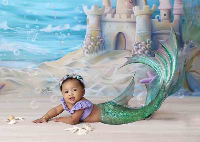 Sand Castle by the Sea - HSD Photography Backdrops