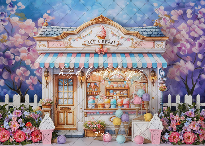 Ice Cream Parlor - HSD Photography Backdrops