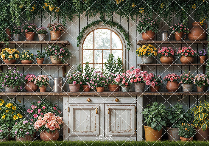 Flower Garden Wall (sweep options) - HSD Photography Backdrops