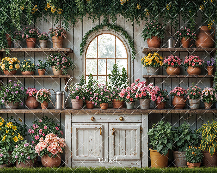 Flower Garden Wall (sweep options) - HSD Photography Backdrops