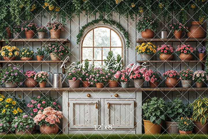 Flower Garden Wall (sweep options) - HSD Photography Backdrops