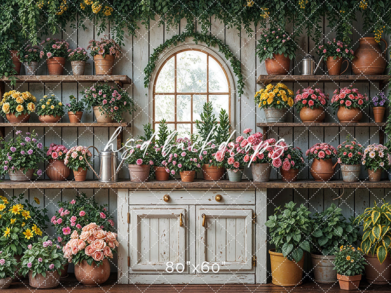 Flower Garden Wall (sweep options) - HSD Photography Backdrops