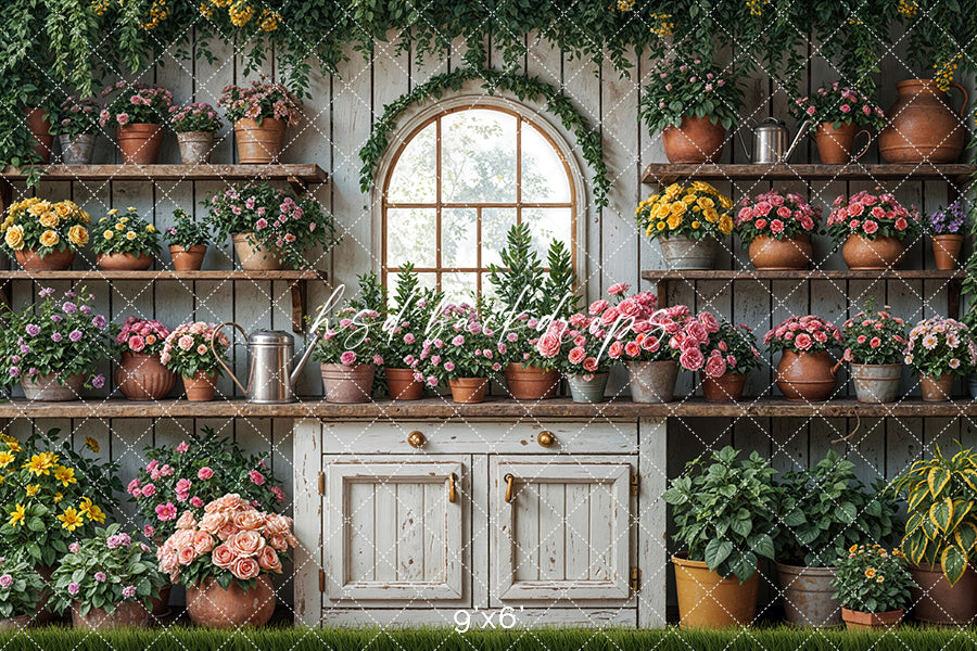 Flower Garden Wall (sweep options) - HSD Photography Backdrops