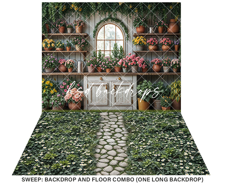 Flower Garden Wall (sweep options) - HSD Photography Backdrops