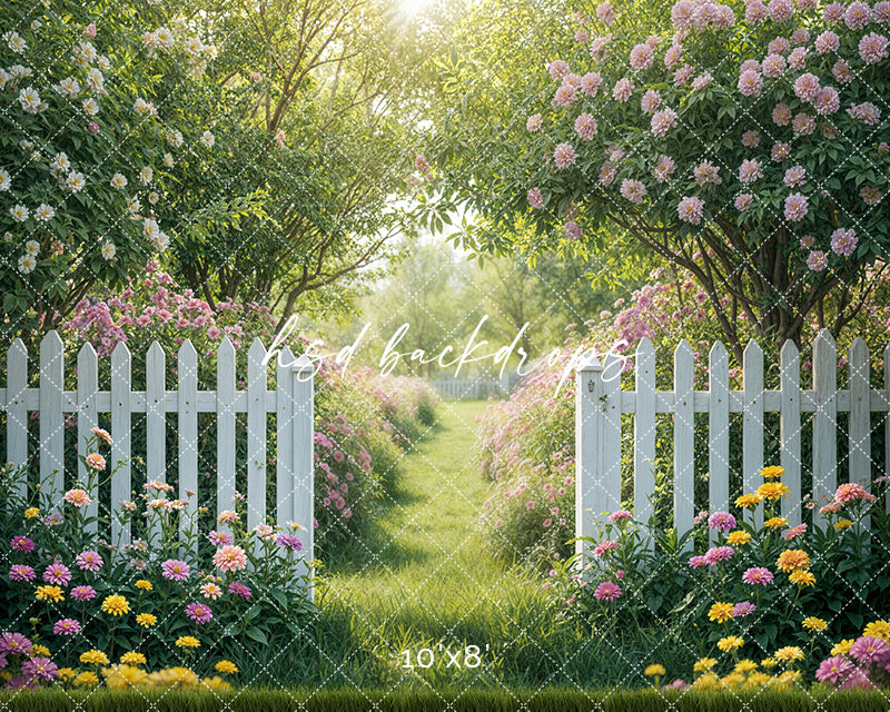 Summer Garden Entrance (sweep options) - HSD Photography Backdrops
