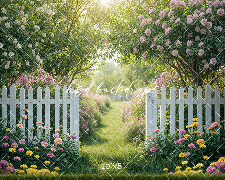 Summer Garden Entrance (sweep options) - HSD Photography Backdrops