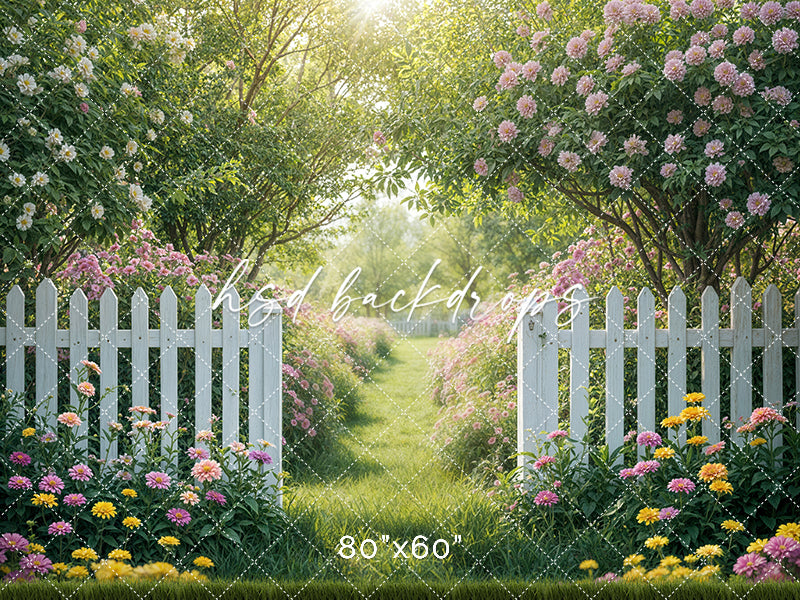 Summer Garden Entrance (sweep options) - HSD Photography Backdrops